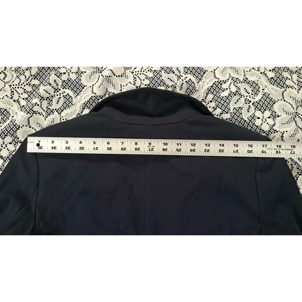 A New Day Double Breasted Blazer Size 12 Federal Blue Goldtone Buttons Lined NWT - Picture 10 of 11